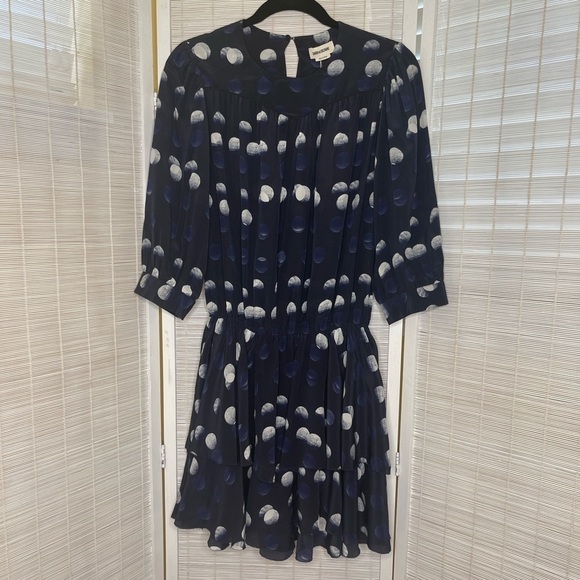 Zadig & Voltaire Rooka Dots Marine Dress Size XS NWT - Picture 2 of 13